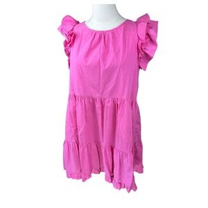 &merci Size Medium Pink babydoll mini‎ dress